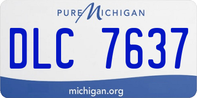 MI license plate DLC7637