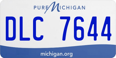 MI license plate DLC7644