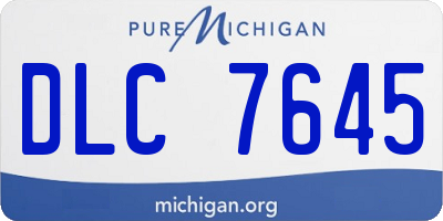 MI license plate DLC7645