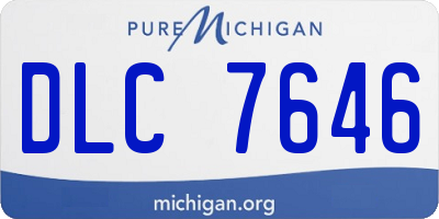 MI license plate DLC7646