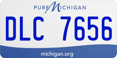 MI license plate DLC7656