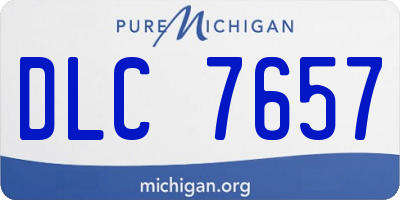 MI license plate DLC7657