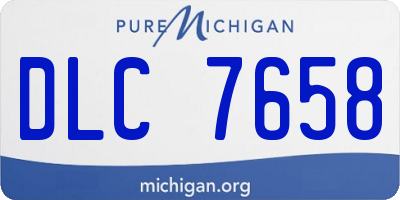 MI license plate DLC7658