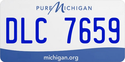 MI license plate DLC7659