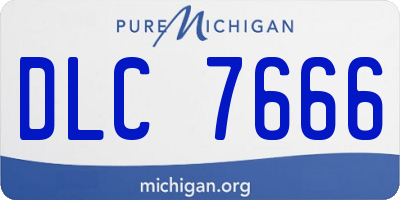 MI license plate DLC7666