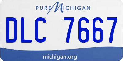 MI license plate DLC7667