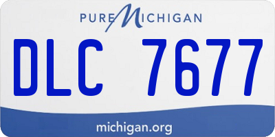 MI license plate DLC7677