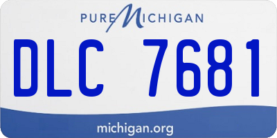 MI license plate DLC7681