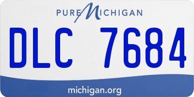 MI license plate DLC7684