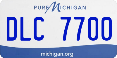 MI license plate DLC7700