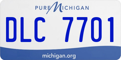 MI license plate DLC7701