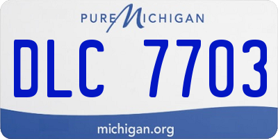 MI license plate DLC7703