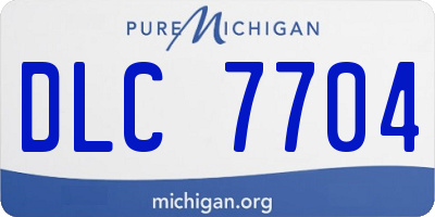 MI license plate DLC7704