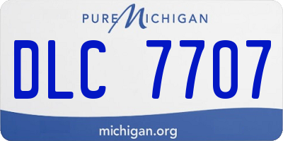 MI license plate DLC7707