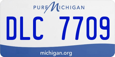MI license plate DLC7709