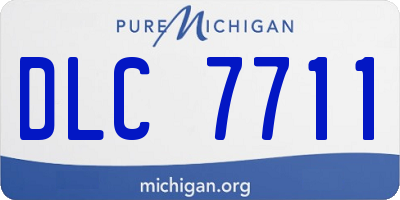 MI license plate DLC7711