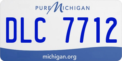 MI license plate DLC7712
