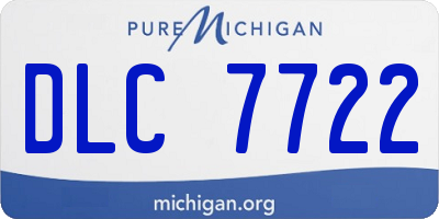 MI license plate DLC7722
