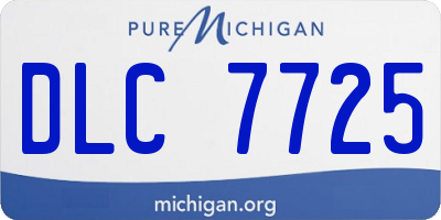 MI license plate DLC7725