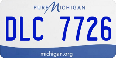 MI license plate DLC7726