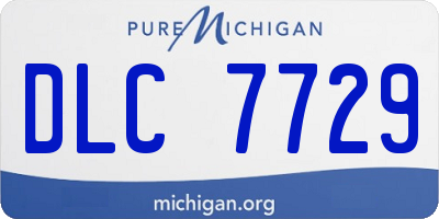 MI license plate DLC7729