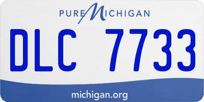 MI license plate DLC7733