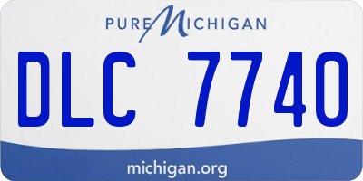 MI license plate DLC7740