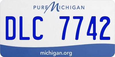 MI license plate DLC7742