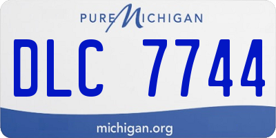 MI license plate DLC7744
