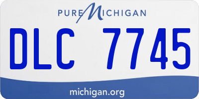 MI license plate DLC7745
