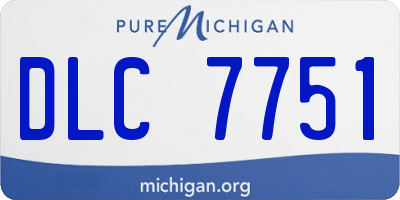 MI license plate DLC7751