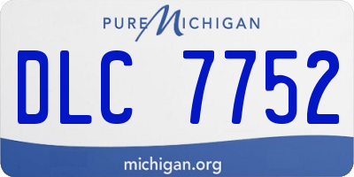 MI license plate DLC7752