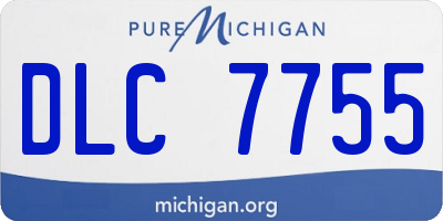 MI license plate DLC7755