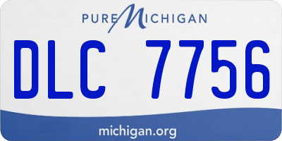 MI license plate DLC7756
