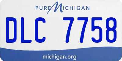 MI license plate DLC7758