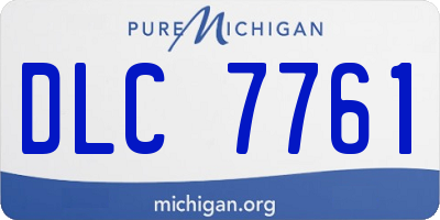 MI license plate DLC7761