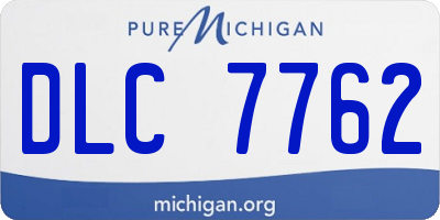 MI license plate DLC7762