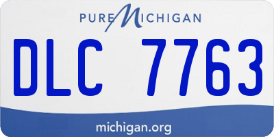 MI license plate DLC7763