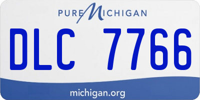 MI license plate DLC7766
