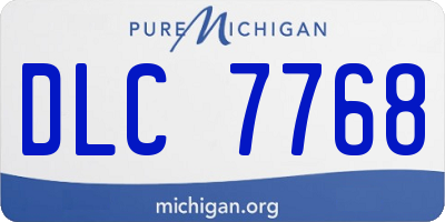 MI license plate DLC7768