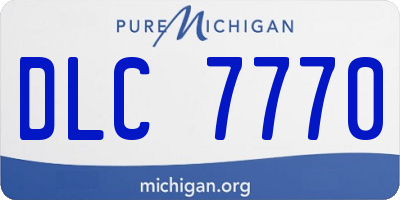 MI license plate DLC7770