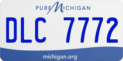 MI license plate DLC7772