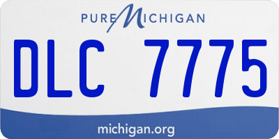MI license plate DLC7775