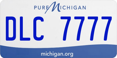 MI license plate DLC7777