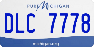 MI license plate DLC7778