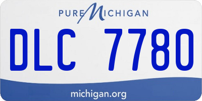MI license plate DLC7780
