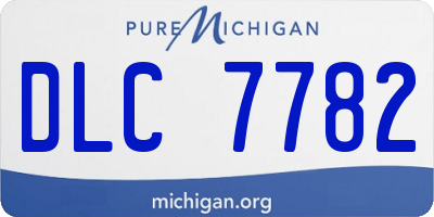 MI license plate DLC7782