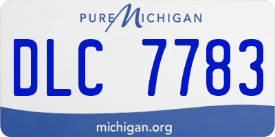 MI license plate DLC7783