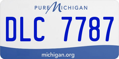 MI license plate DLC7787