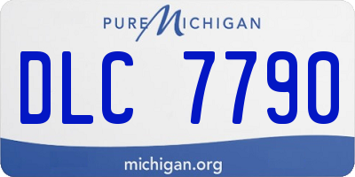MI license plate DLC7790